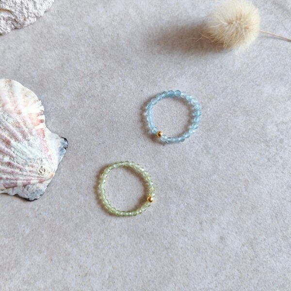 STUDIO NAIONA PEACEFUL HEART Ring, Peridot, Aquamarin, gold, Titelbild