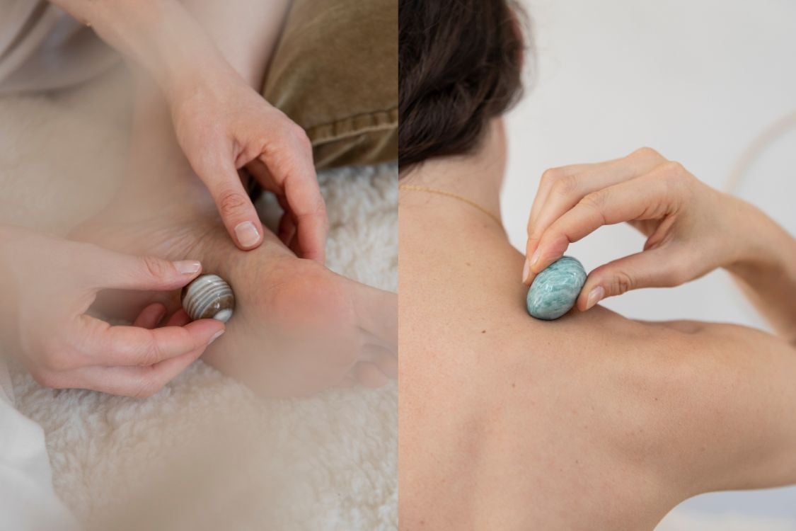 STUDIO NAIONA, Blog 2025-05, Edelsteine im Alltag, Edelsteinmassage